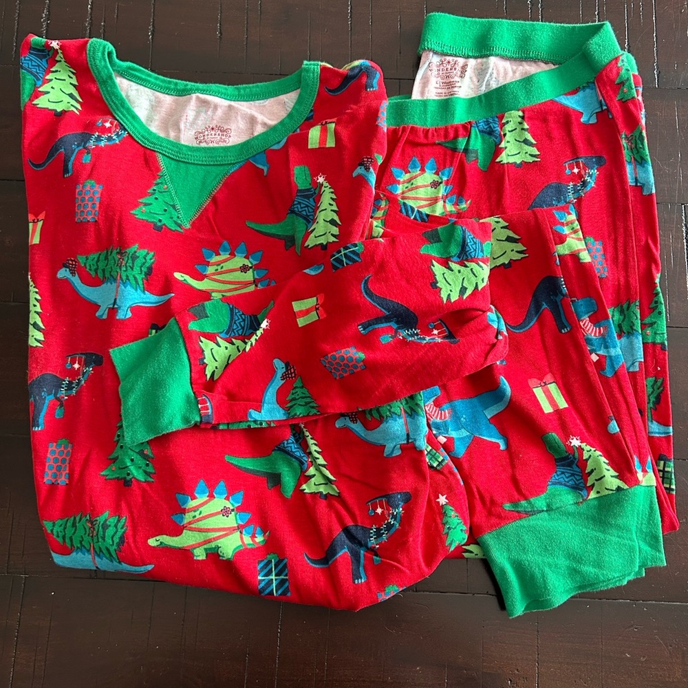 Women’s Wondershop Dinosaur Print Christmas Pajamas, Size Large